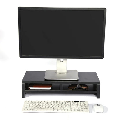 screen  Desktop Monitor Stand LCD TV Laptop Rack Computer Screen Riser Shelf  Office Desk Black Monitor shelf