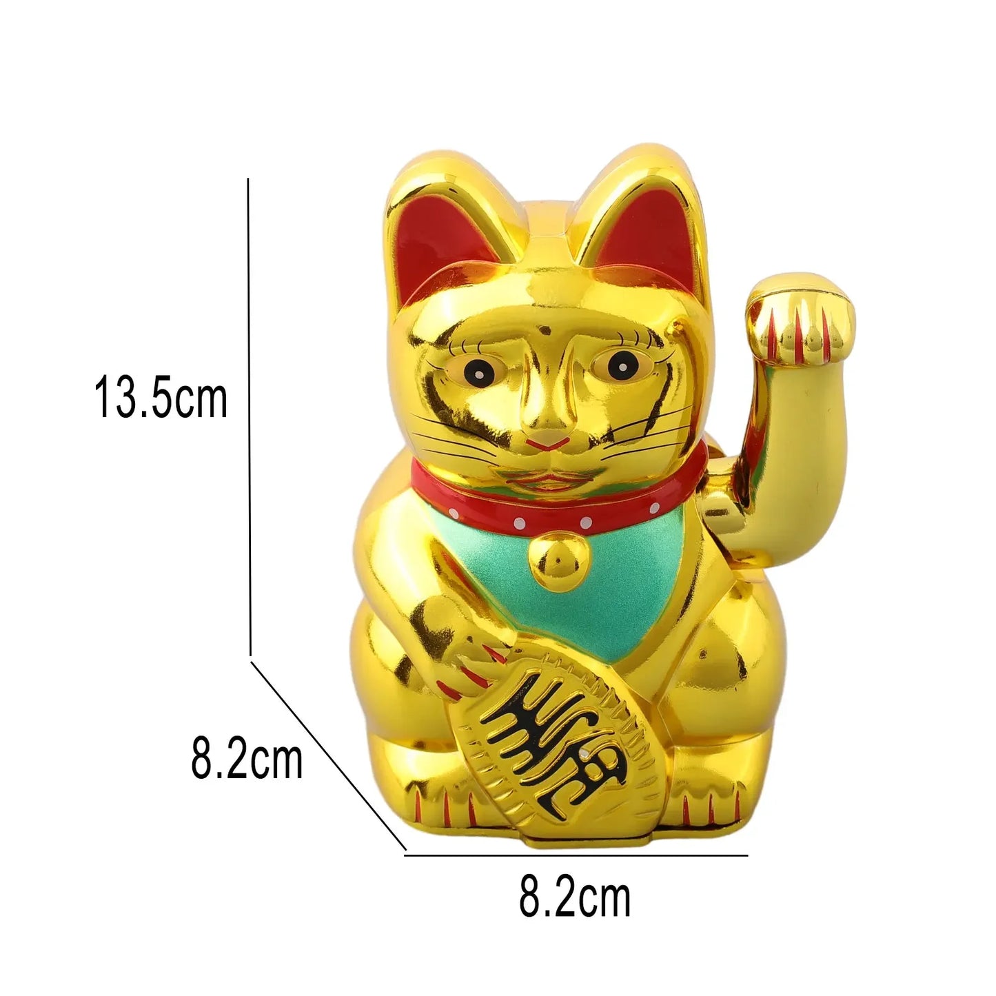 Solar Powered Automatic Waving Cat Beckoning Fortune Cat Lucky Cat For Office Decor Car Ornament Birthday Gift Home Decoration