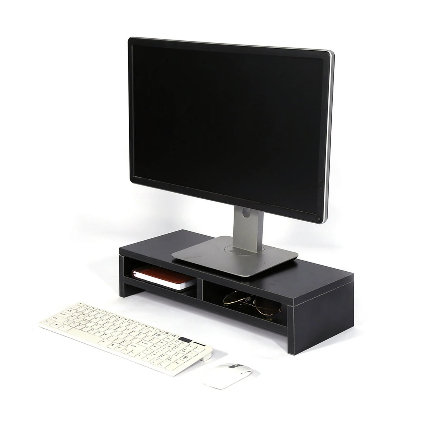 screen  Desktop Monitor Stand LCD TV Laptop Rack Computer Screen Riser Shelf  Office Desk Black Monitor shelf