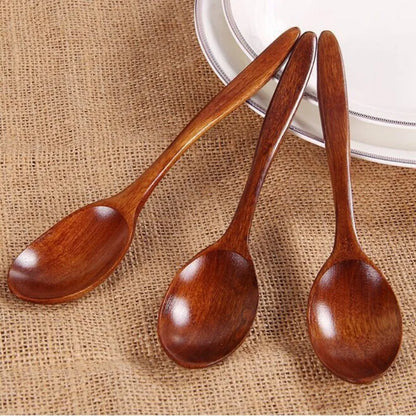 1Pc Wooden Spoon Bamboo Kitchen Cooking Utensil Tool Soup Teaspoon Catering For Wooden Spoon