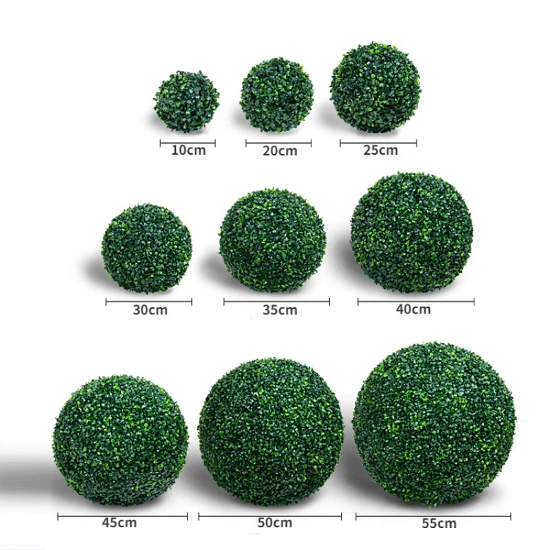 Artificial plant grass ball simulation hanging boxwood decorative ball garden courtyard wedding home outdoor decoration 40/50cm