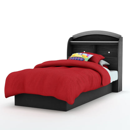 Twin size Platform Bed Frame in Black Wood Finish