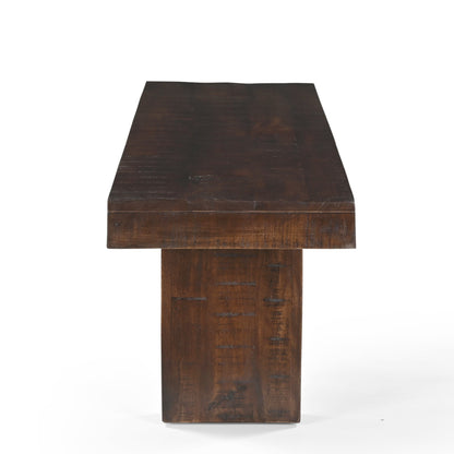 Solid Dark Walnut Mango Wood Bench -  60"