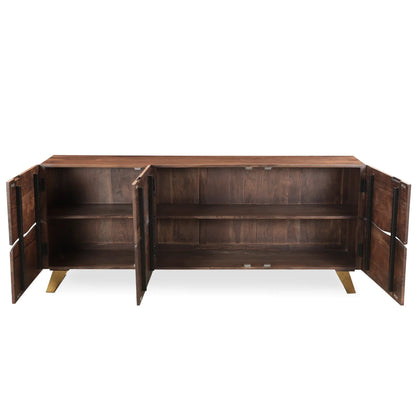 Seesham Live Edge Sideboard with Gold Legs