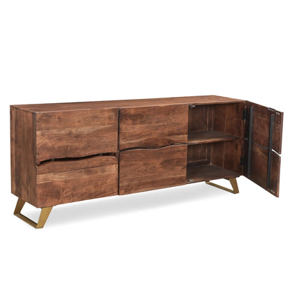 Seesham Live Edge Sideboard with Gold Legs