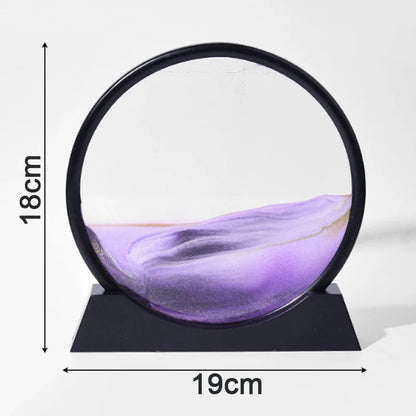 7-inch Quicksand Sand View Deep Sea Art Picture Hourglass 3D Dynamic Display Motion Sand Painting Home Office Decoration Gifts