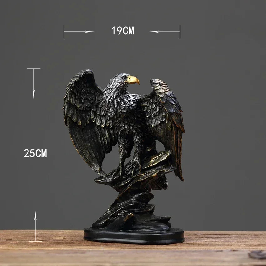 Bronze Resin Eagle Collectible Decorative Eagle Statue Home Decor Office Decor Statue, Art Decor Ornament, Birthday Holiday Gift