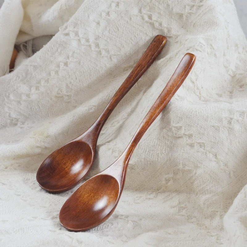 1Pc Wooden Spoon Bamboo Kitchen Cooking Utensil Tool Soup Teaspoon Catering For Wooden Spoon