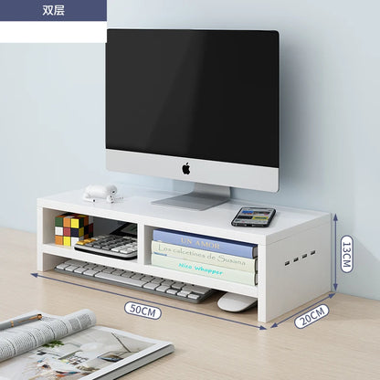 Desktop Computer Monitor Support With USB Office Desk Storage Box Monitor Stand Screen Holder Pc Laptop Home Office Desk ForGift