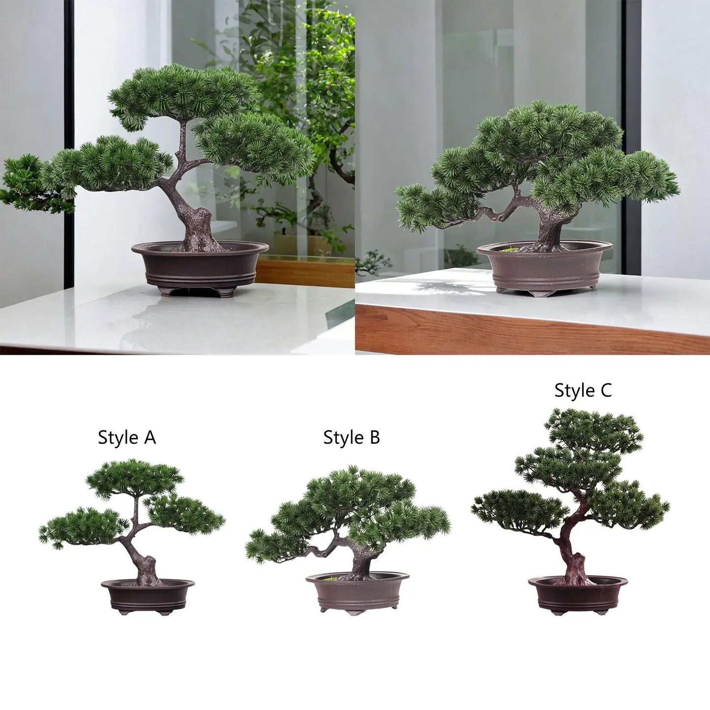 Artificial Bonsai Tree Potted Plant Decoration for Living Room