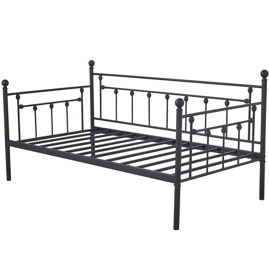 Twin size Classic Black Metal Daybed Frame