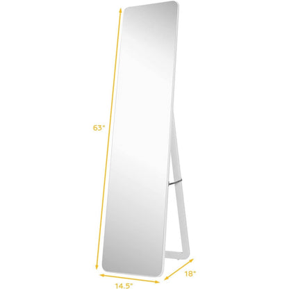 Modern Freestanding Full Length Floor Mirror with Stand or Wall Mounted