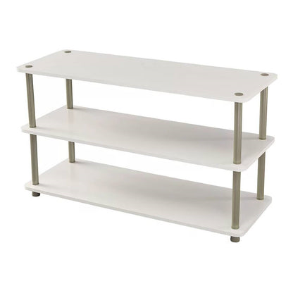 White 3-Shelf Modern Shoe Rack - Holds up to 12 Pair of Shoes