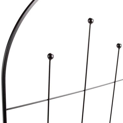 Modern 6-Ft Outdoor Metal Garden Trellis with Black Powder Coated Finish