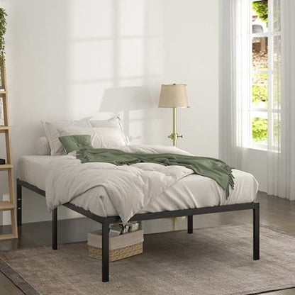 Twin 18-inch High Metal Platform Bed Frame with Under-bed Storage Space