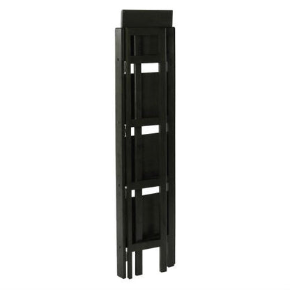 Black 4-Tier Shelf Folding Shelving Unit Bookcase Storage Shelves Tower