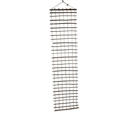 Indoor Outdoor Wall Hanging Willow Wood and Jute Garden Trellis