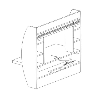 White Wall-Mounted Modern Space Saving Laptop Computer Desk