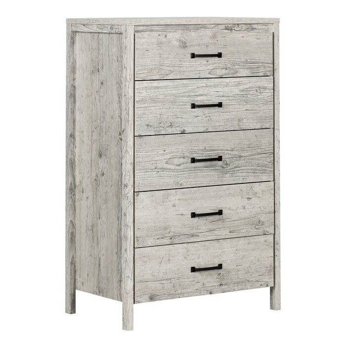 Modern Washed Pine 5 Drawer Storage Chest