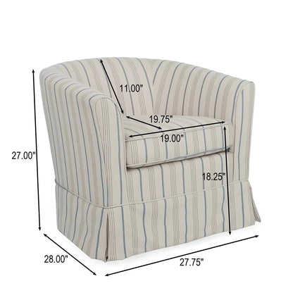 Zeniqua - Upholstered Swivel Chair With Loose Cover