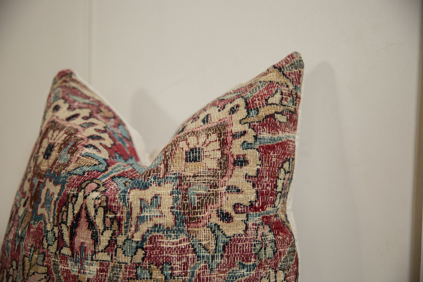 Vintage Meshed Rug Fragment Pillow