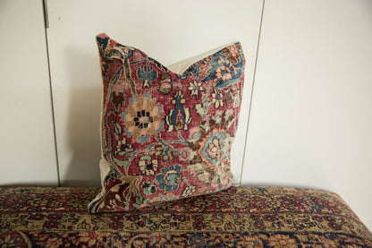 Vintage Meshed Rug Fragment Pillow