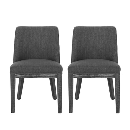 Modern Dining Chair With Durable Fabric Upholstery And Sturdy Wooden Frame (Set of 2)