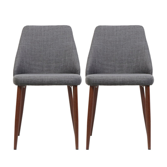 Modern Dining Chair With Iron Legs And Wood Finish