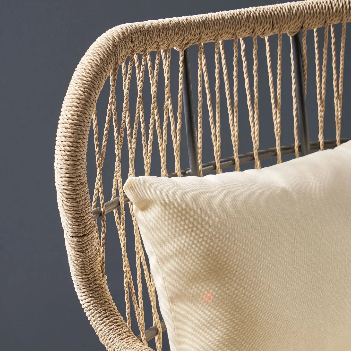 Southport Club Chair With Woven Rope And Cushions