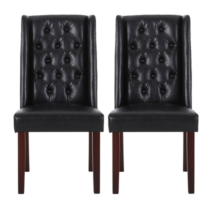 Sophisticated Tufted Dining Chair With High Back Design