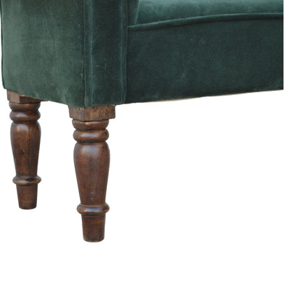 Emerald Velvet Bench