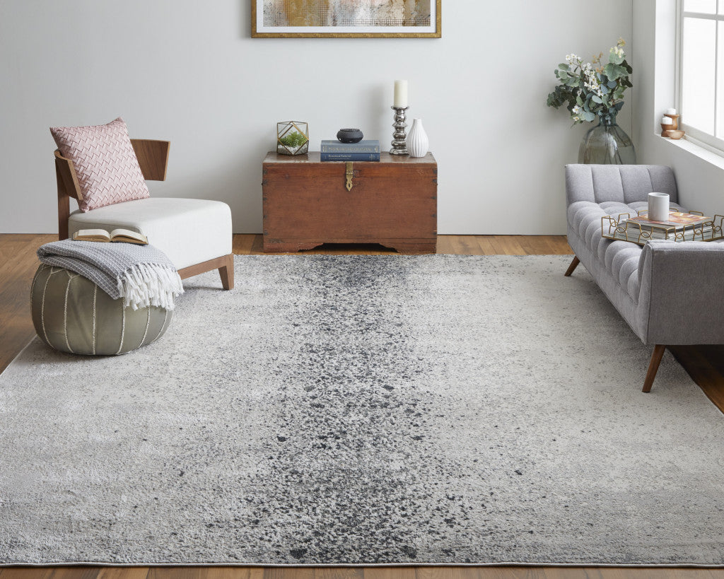 7' X 10' Gray Abstract Area Rug